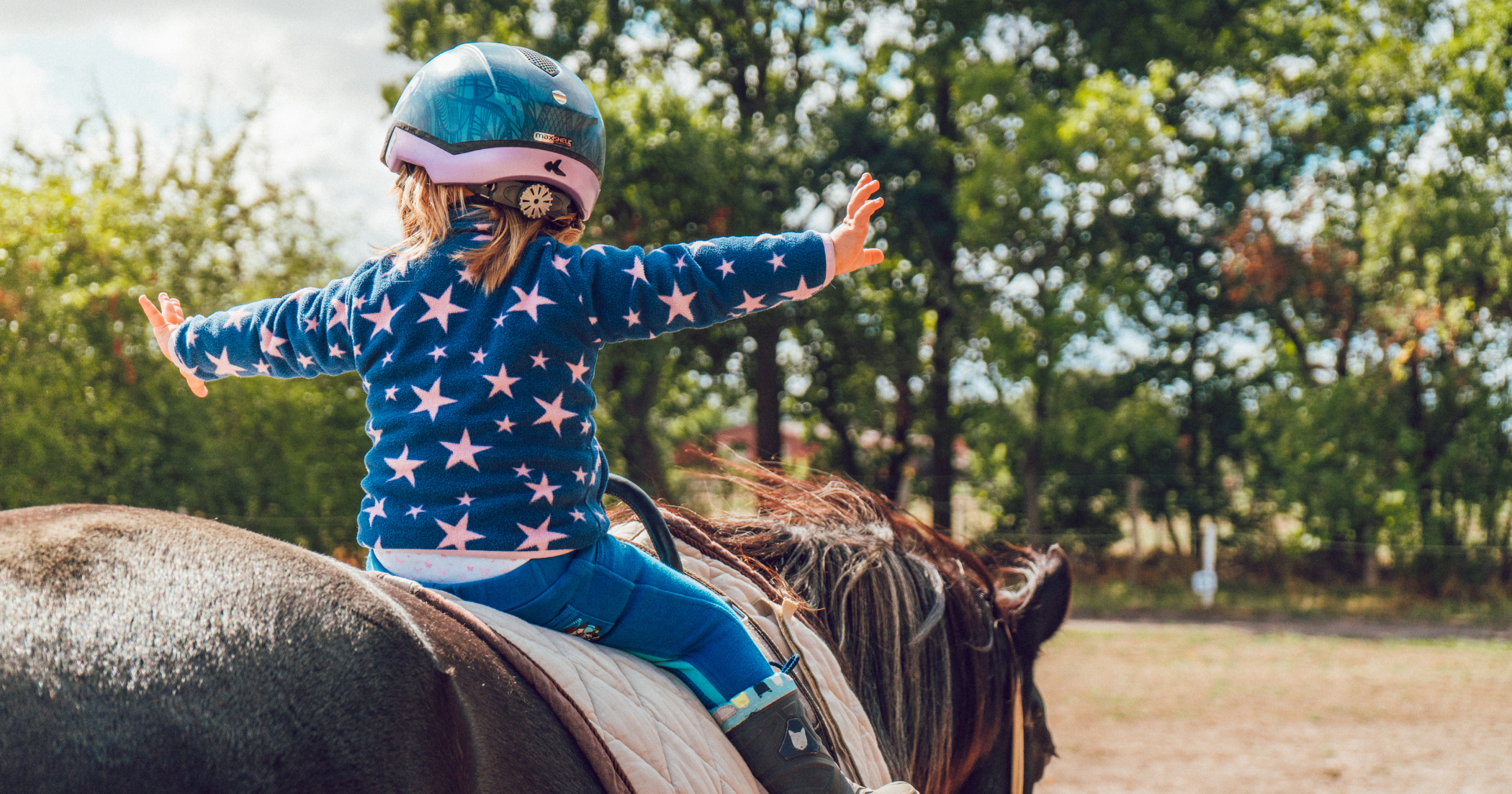 Horse riding toddler 